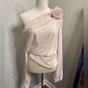 NWOT unworn sheer off shoulder blouse